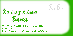 krisztina bana business card